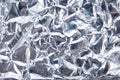 Wrinkled silver foil texture background Royalty Free Stock Photo