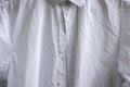 Wrinkled white classic long sleeve mens shirt