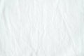 Wrinkled white cotton fabric texture background, wallpaper Royalty Free Stock Photo