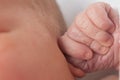 Wrinkly Newborn Baby Hand Royalty Free Stock Photo