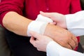 Wrist bandaging Royalty Free Stock Photo