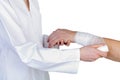 Wrist bandaging Royalty Free Stock Photo