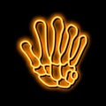 wrist bone neon glow icon illustration