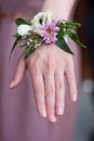 Wrist corsage prom Royalty Free Stock Photo