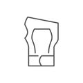 Wrist guard line outline icon