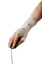 Wrist and hand orthotics support for carpal tunnel syndrome healing Royalty Free Stock Photo