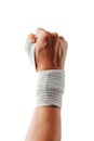 Wrist and hand orthotics support for carpal tunnel syndrome healing Royalty Free Stock Photo