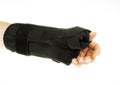 Wrist orthosis on isolated white Royalty Free Stock Photo