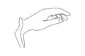 Wrist Palm gesture. Different position of the fingers. Sign and symbol of hand gestures. Single continuous drawing line.