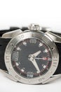 Wrist sports watch close up macro over white Royalty Free Stock Photo