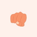 Wrist, Male clenched fist, Throwing a punch, fist bumping vector illustration
