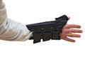 Wrist and Thumb Brace / Splint (back view) Royalty Free Stock Photo