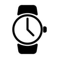 Wrist watch black icon Royalty Free Stock Photo
