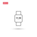 Wrist watch icon vector isolated 8