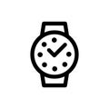 Wrist watch icon vector set. wristlet watch illustration sign collection. Time symbol. Hour logo. Royalty Free Stock Photo