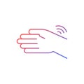 Wrists rheumatism gradient linear vector icon