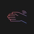 Wrists rheumatism gradient vector icon for dark theme