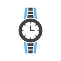 Wristwatch icon vector image.