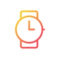 Wristwatch pixel perfect gradient linear ui icon Royalty Free Stock Photo