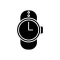 Wristwatch time device silhouette style icon