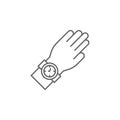 Wristwatch, time management icon. Element of time management icon. Thin line icon for website design and development, app