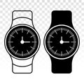 Wristwatch / wrist watch flat icon for apps or websites Royalty Free Stock Photo