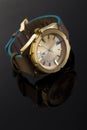 Wristwatches on a dark background Royalty Free Stock Photo