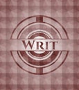 Writ red geometric badge. Seamless Royalty Free Stock Photo