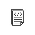 Write Code line icon