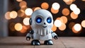 Write a conversation between a cynical robot and an optimistic ghost