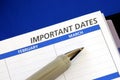 Write down some important dates Royalty Free Stock Photo