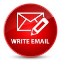 Write email elegant red round button