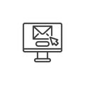Write Email line icon