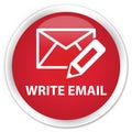 Write email premium red round button