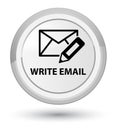 Write email prime white round button Royalty Free Stock Photo