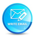 Write email splash natural blue round button