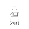 Write Floppy icon isolated on white background Royalty Free Stock Photo