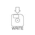 Write Floppy icon isolated on white background Royalty Free Stock Photo