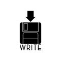 Write Floppy icon isolated on white background Royalty Free Stock Photo