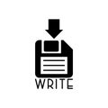Write Floppy icon isolated on white background Royalty Free Stock Photo