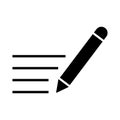 Write icon vector. notes illustration sign. Writer symbol. notebook logo.