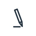 write icon vector from school concept. Thin line illustration of write editable stroke. write linear sign for use on web and Royalty Free Stock Photo