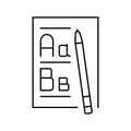 write kid leisure line icon vector illustration