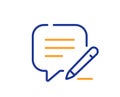 Write line icon. Edit email message sign. Vector
