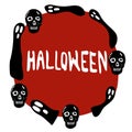 Halloween note paper For decorating candy packets for distribution to children Royalty Free Stock Photo