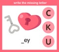 Write the missing letter