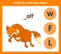 Write the missing letter