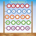 write the missing numbers, math worksheet for kids