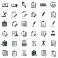 Write and news icon set.