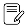 Write Note Icon Royalty Free Stock Photo